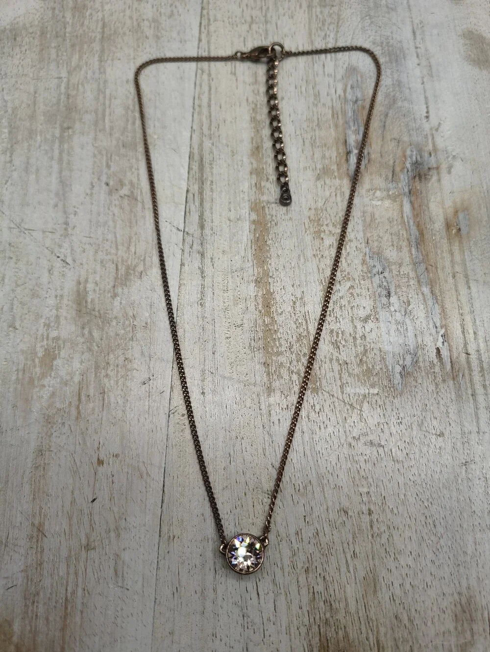 Givenchy Chocolate Solitaire Stone Necklace